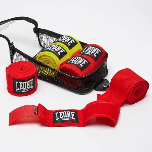 Detalle 1 de LEONE 1947 Vendajes rojo/blanco 350 cm 🥊