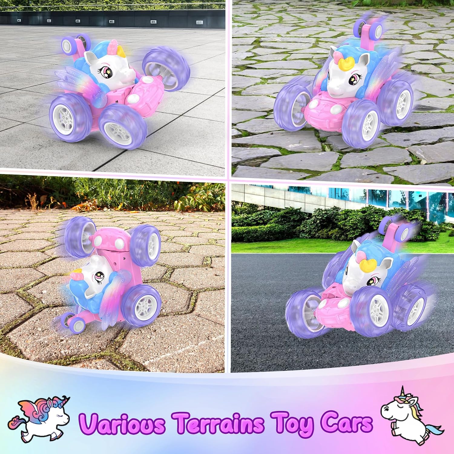 Thumbnail 4 de Unicorn Remote Control Car for Girls 3 4 5 6 7 8 9 Years Old, Pink Monster Truck with Colourful Light RC Stunt Car Kids Toy Age 3+ Xmas/Christmas Birthday Gift Present Stocking Filler Outdoor Game
Unicorn Remote Control Car for Girls 3 4 5 6 7 8 9 Year…