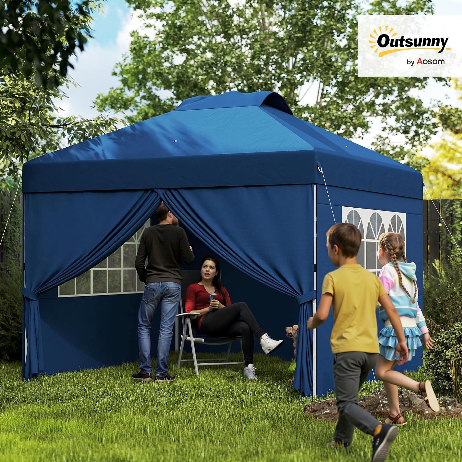 Detalle 2 de Outsunny Tonnelle pop-up 3 x 3