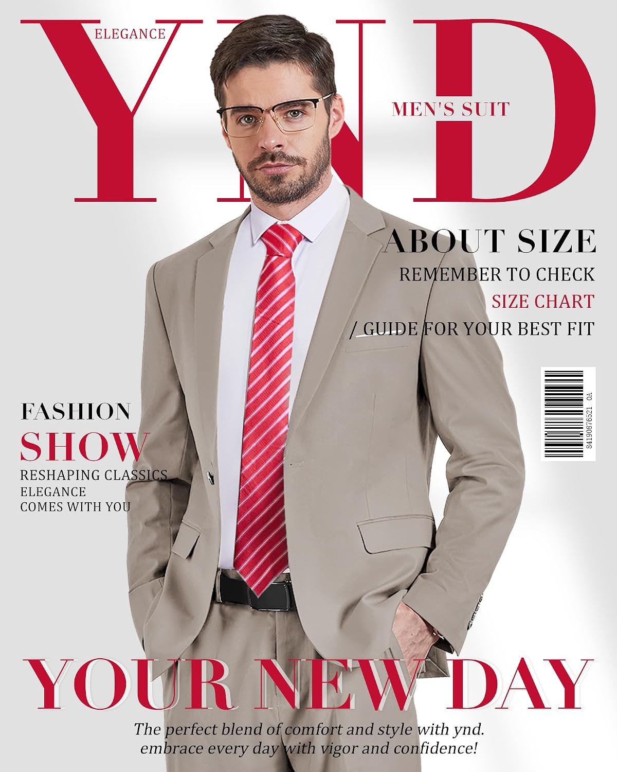Thumbnail 6 de YND Men's 2 Piece Suit Slim Fit 20 Colors 👔