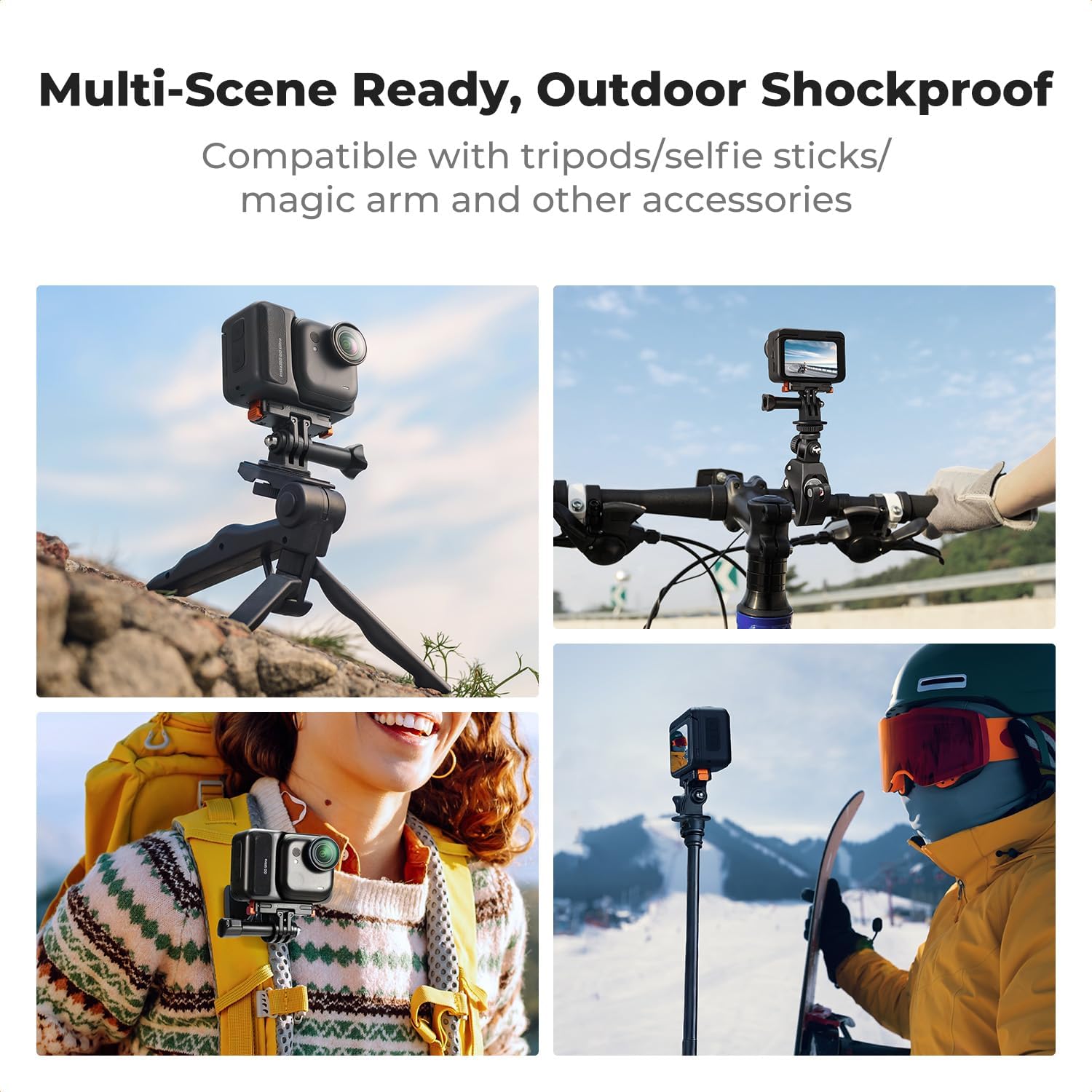 Thumbnail 4 de K&F CONCEPT Magnetic Quick Release for Insta360 Go Ultra – Foldable 1/4" Screw Mount Adapter