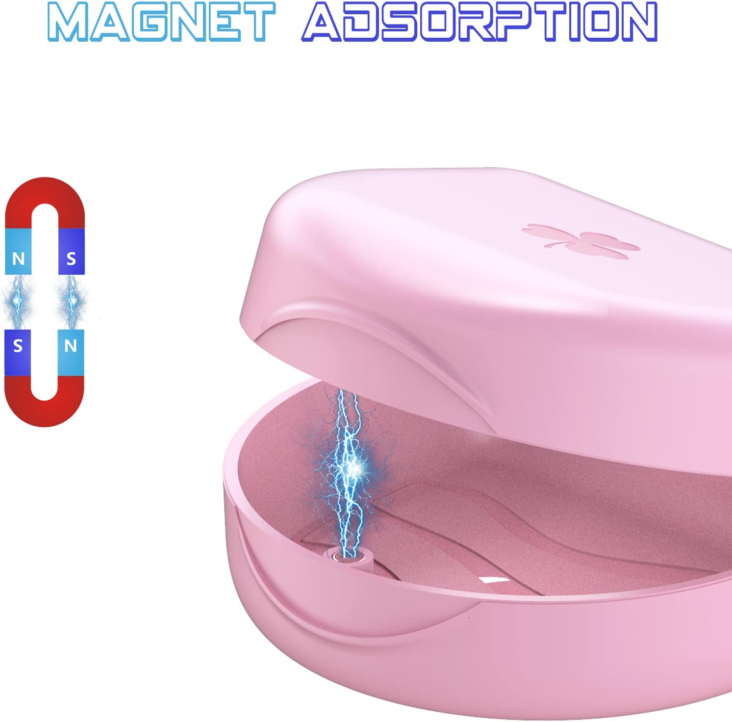 Detalle 2 de ARGOMAX Magnetic Retainer Case, Pink PP Hard Shell with Textured Interior
