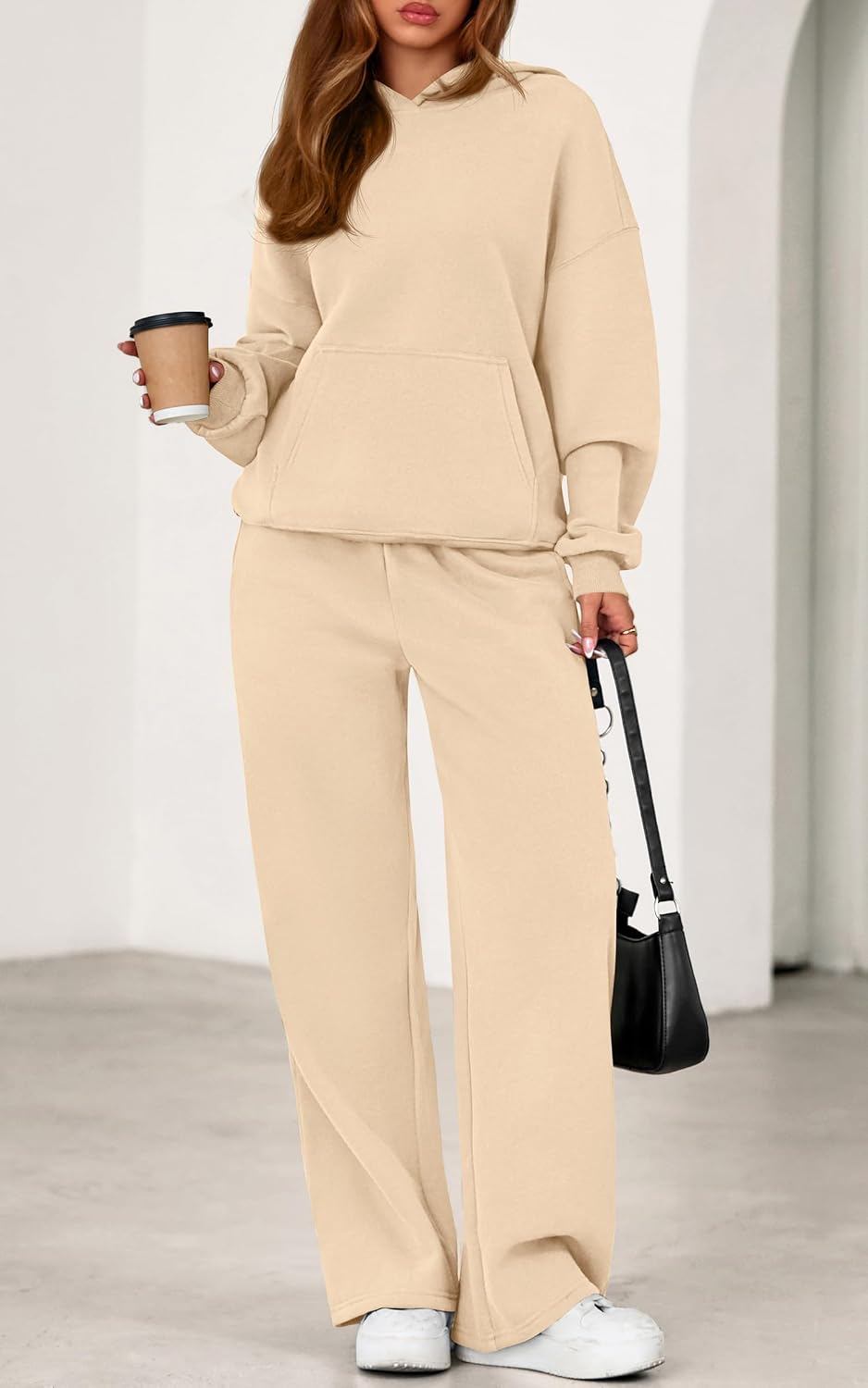 Detalle de PRETTYGARDEN Women's Oversized Hoodie and Sweatpants set