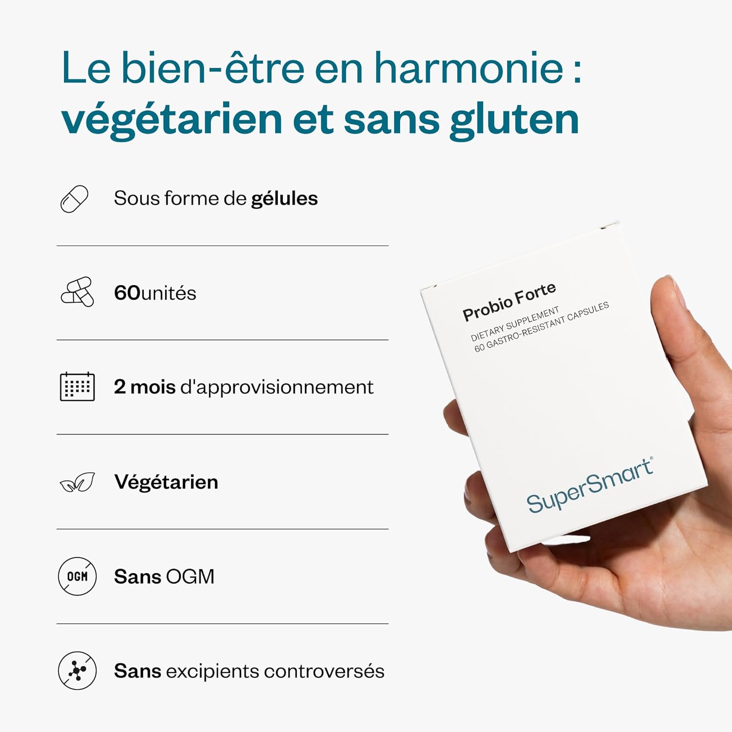 Thumbnail 5 de Probiotique Flore Intestinale – Renforce Flore Intestinale et le Système Immunitaire, 60 Gélules (8 Milliards par gélule) – Vegan, Sans Gluten
