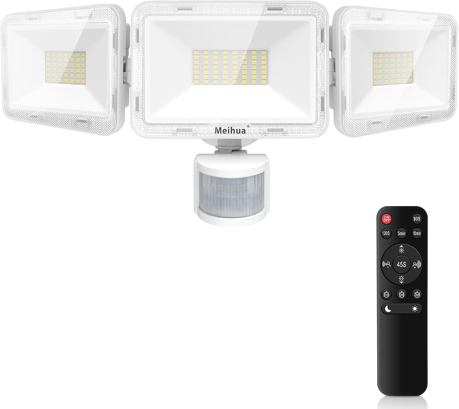 Detalle de MEIHUA 70W Outdoor Security Lights with PIR Motion Sensor (6580LM, IP66, 4 Modes, Remote Control)