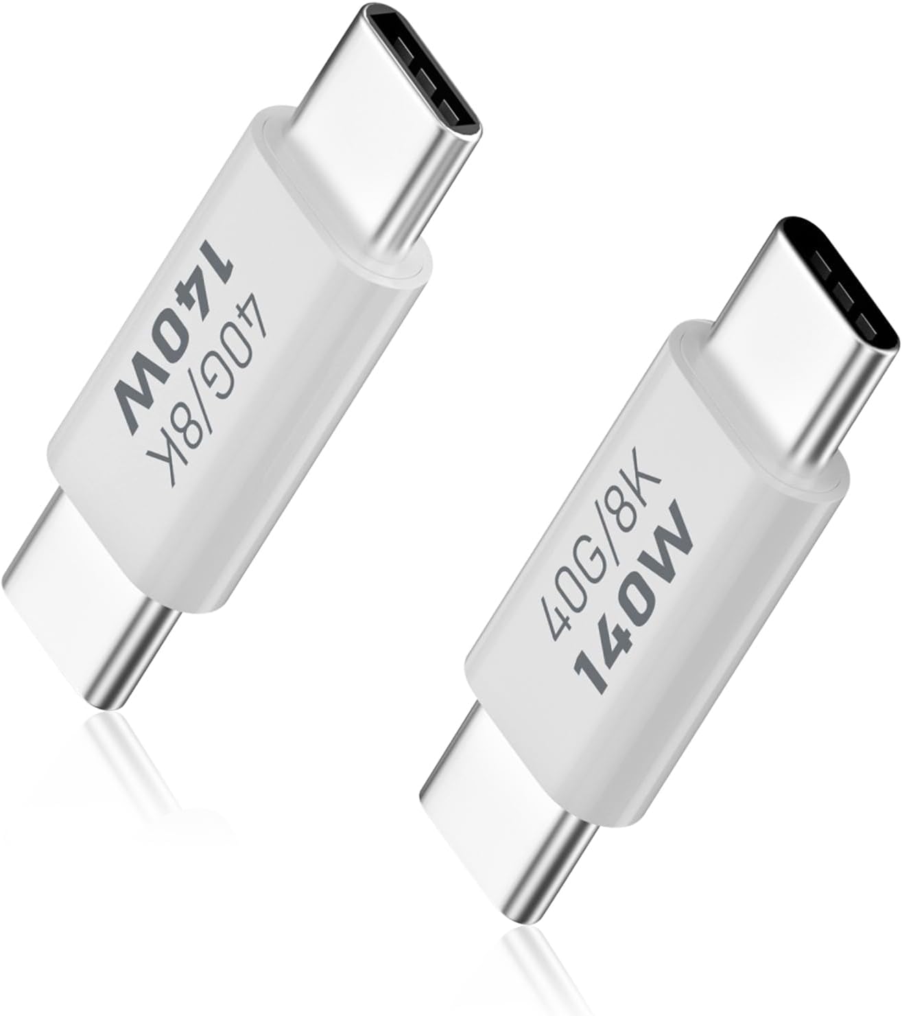 Imagen de Duttek USB-C Stecker-auf-Stecker Adapter für Thunderbolt 4/3 mit 40 Gbit/s, PD bis 140 W und 8K@60 Hz (2er-Set) en OfertitasTOP