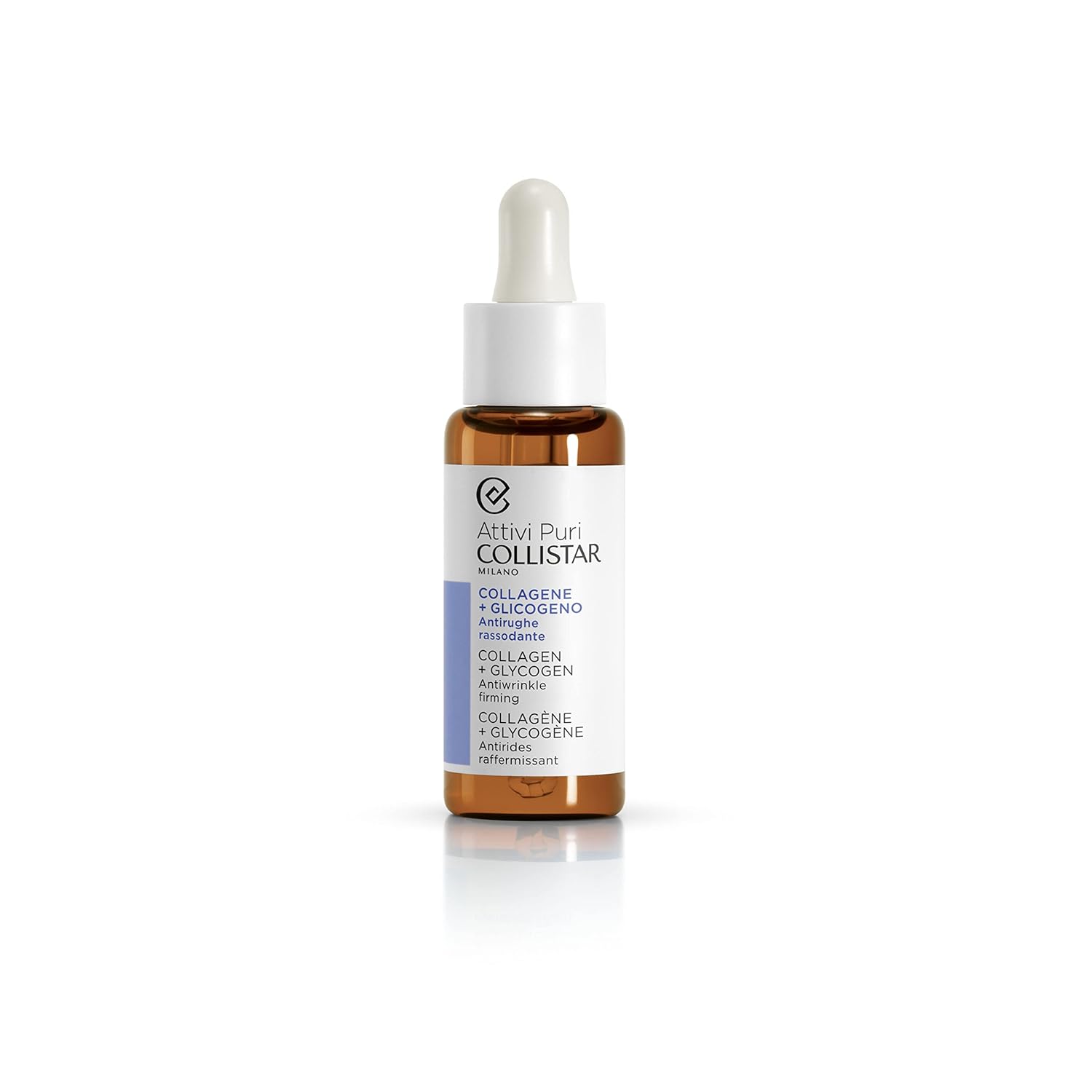 Detalle de Collistar Attivi Puri Kollagen plus Glykogen-Serum (30 ml) – Gesichtstropfen gegen Falten & für Straffung