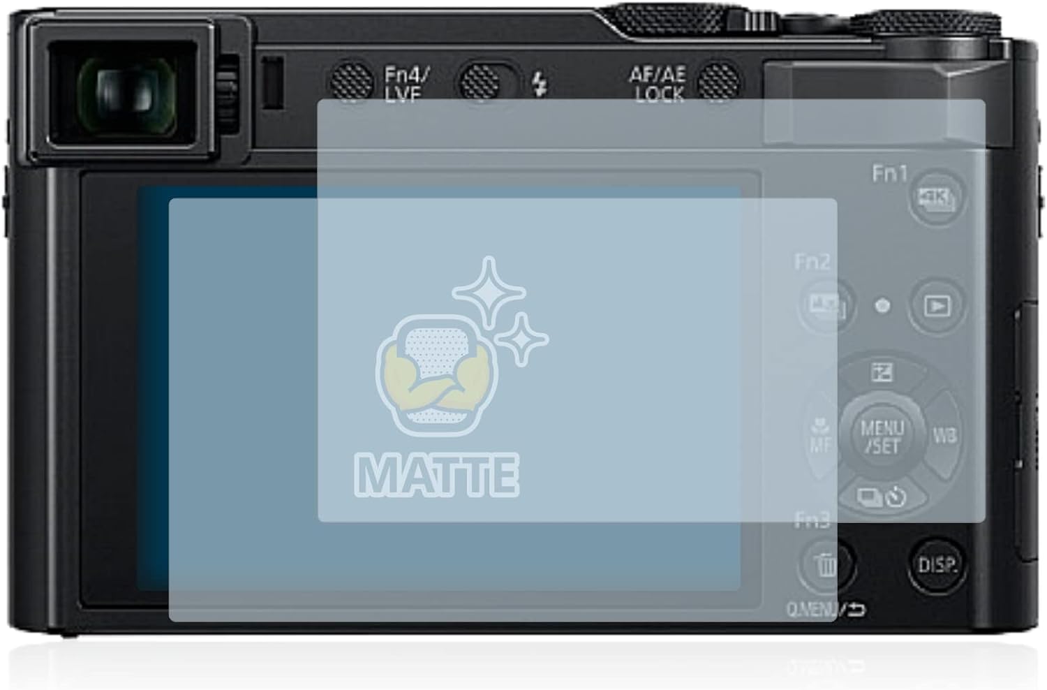 Detalle de Brotect Pellicola Protettiva Opaca per Panasonic Lumix DC-TZ202 / TZ202D – 2 pezzi, antiriflesso e antigraffio