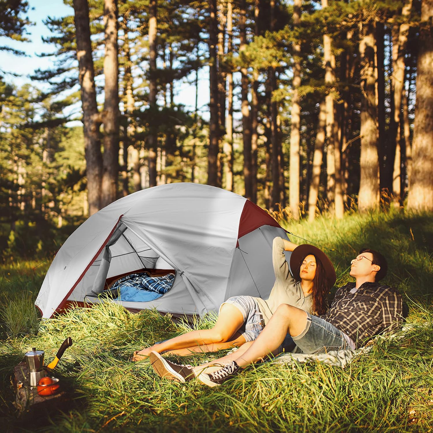 Thumbnail 5 de Bessport Zelt 2/3 Personen Camping 2 Türen