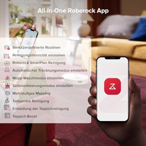 Thumbnail 8 de roborock Qrevo S5V Saugroboter mit Wischfunktion und hebarem Wischmopp