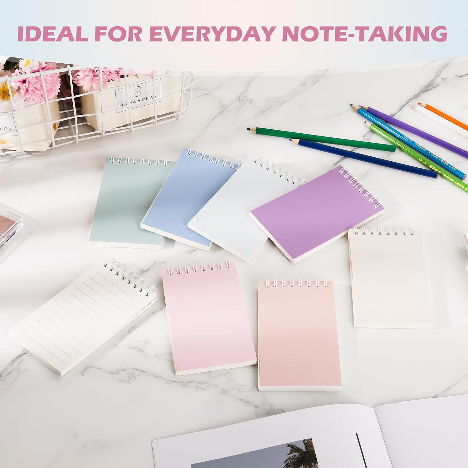 Detalle de Ddaowanx 3x5 Pocket Spiral Notebooks, Lined Pages, Assorted Colors