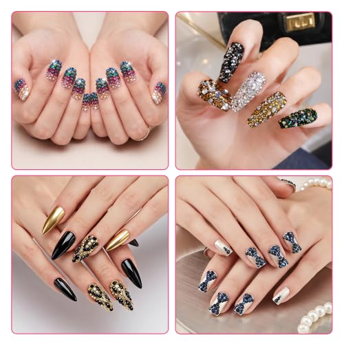 Detalle de WUIOWPPIC 42 Colours Nail Art Rhinestones Bedazzling Kit – 36,800 Pieces