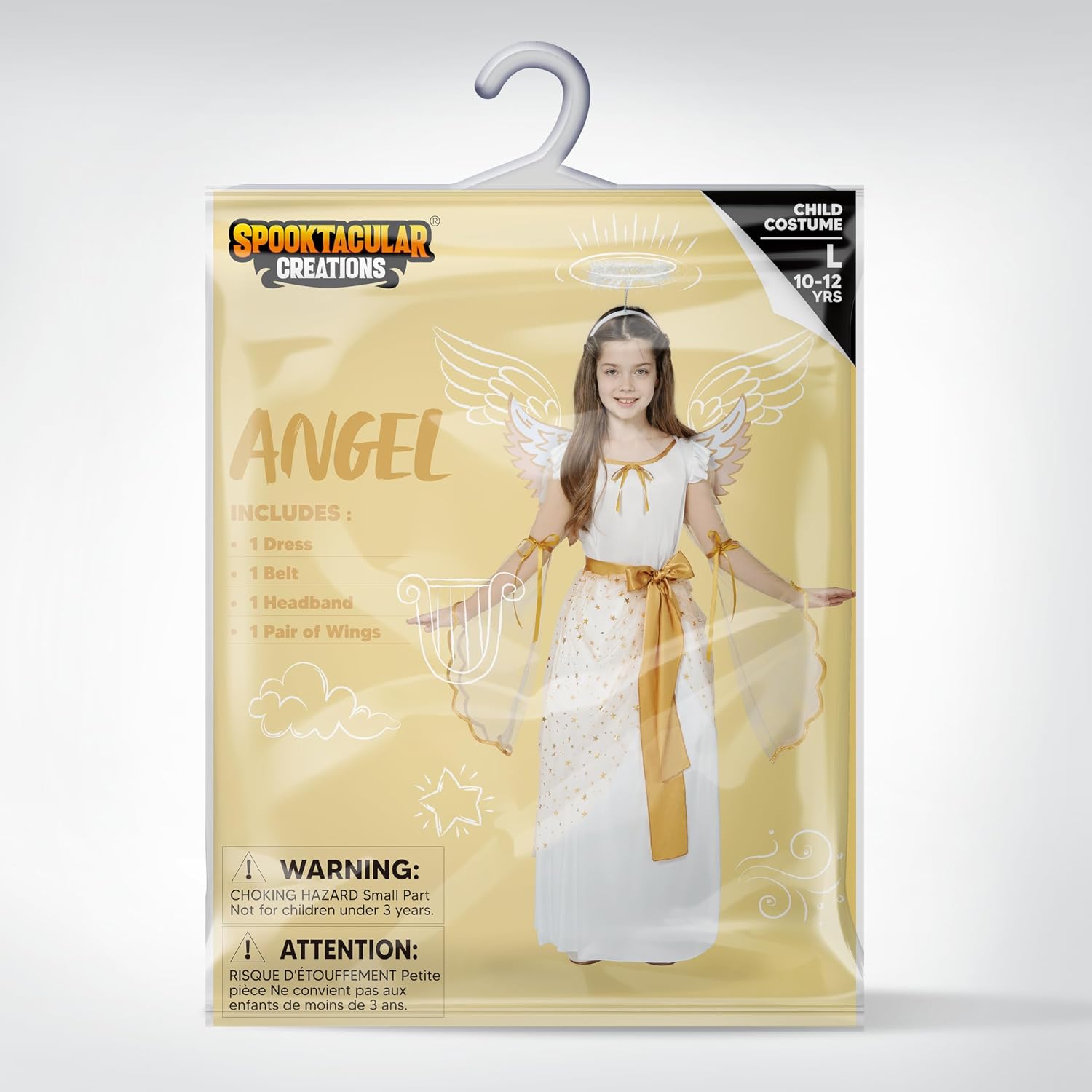 Detalle 2 de Spooktacular Creations Girls' Angel Costume, X-Large