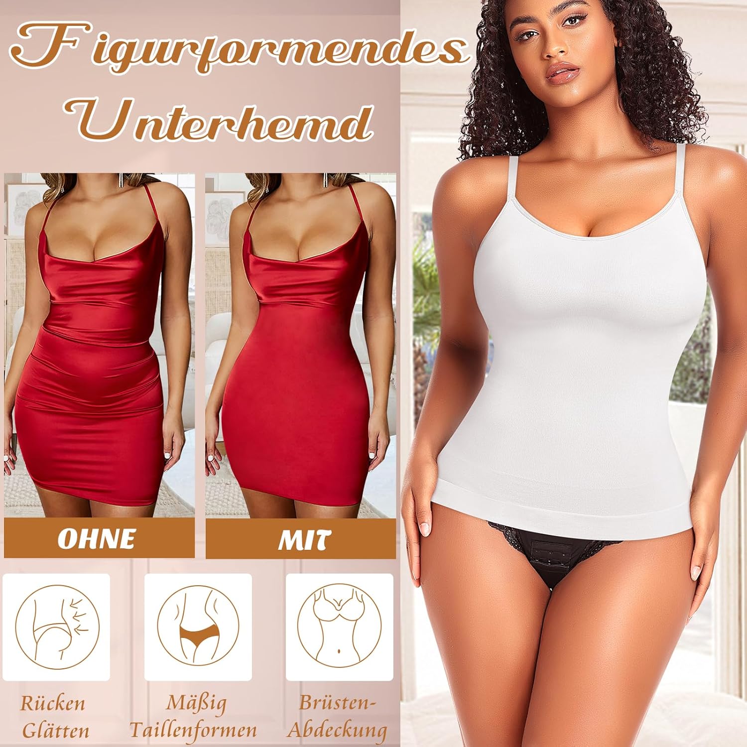 Detalle 2 de YARRCO Shape Unterhemd Tanktop fürs Bauchweg