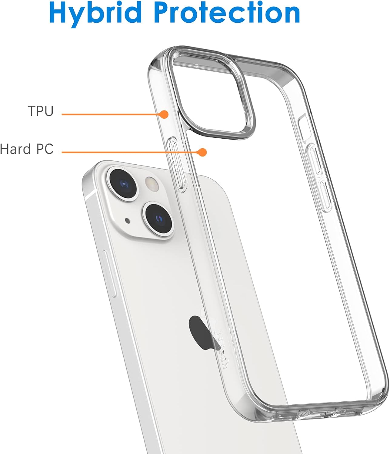 Thumbnail 2 de JETech Case for iPhone 13 6.1-Inch — Clear, Non-Yellowing, Shockproof Bumper Cover