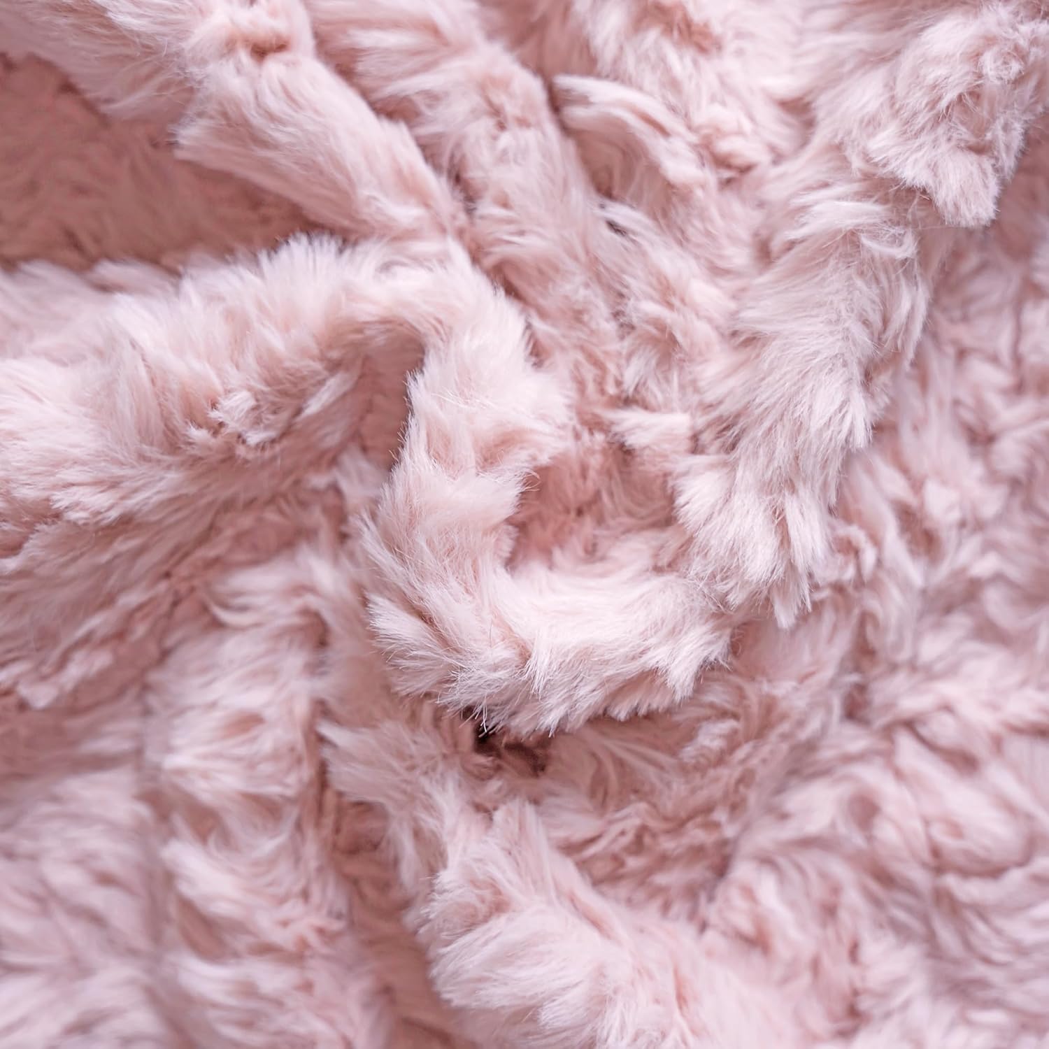 Thumbnail 5 de Neelvin pack of 2 double-sided faux fur cushion covers, 40x40cm (16x16 inch) in pink