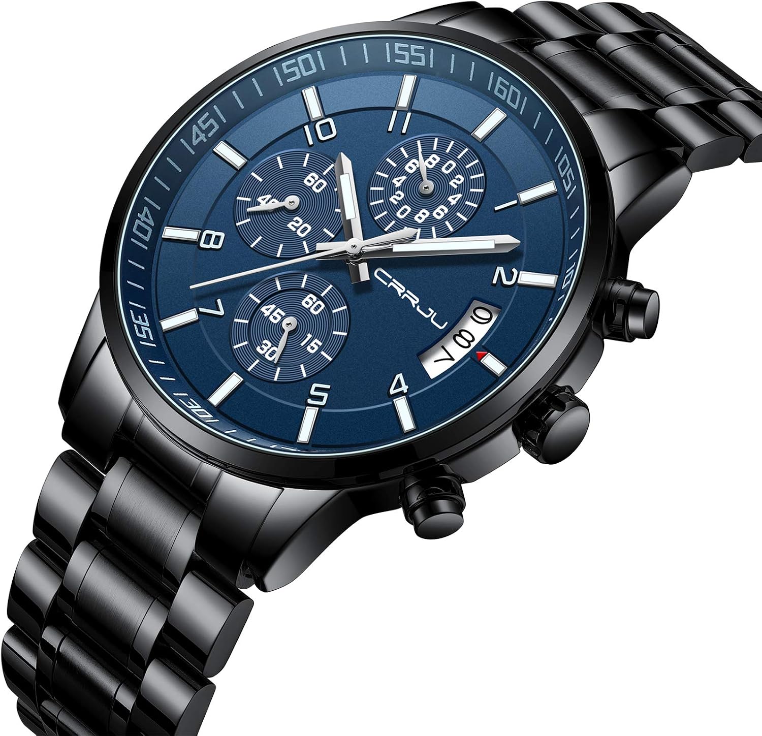 Detalle 2 de CRRJU Herren Uhr Business 30 m wasserdicht