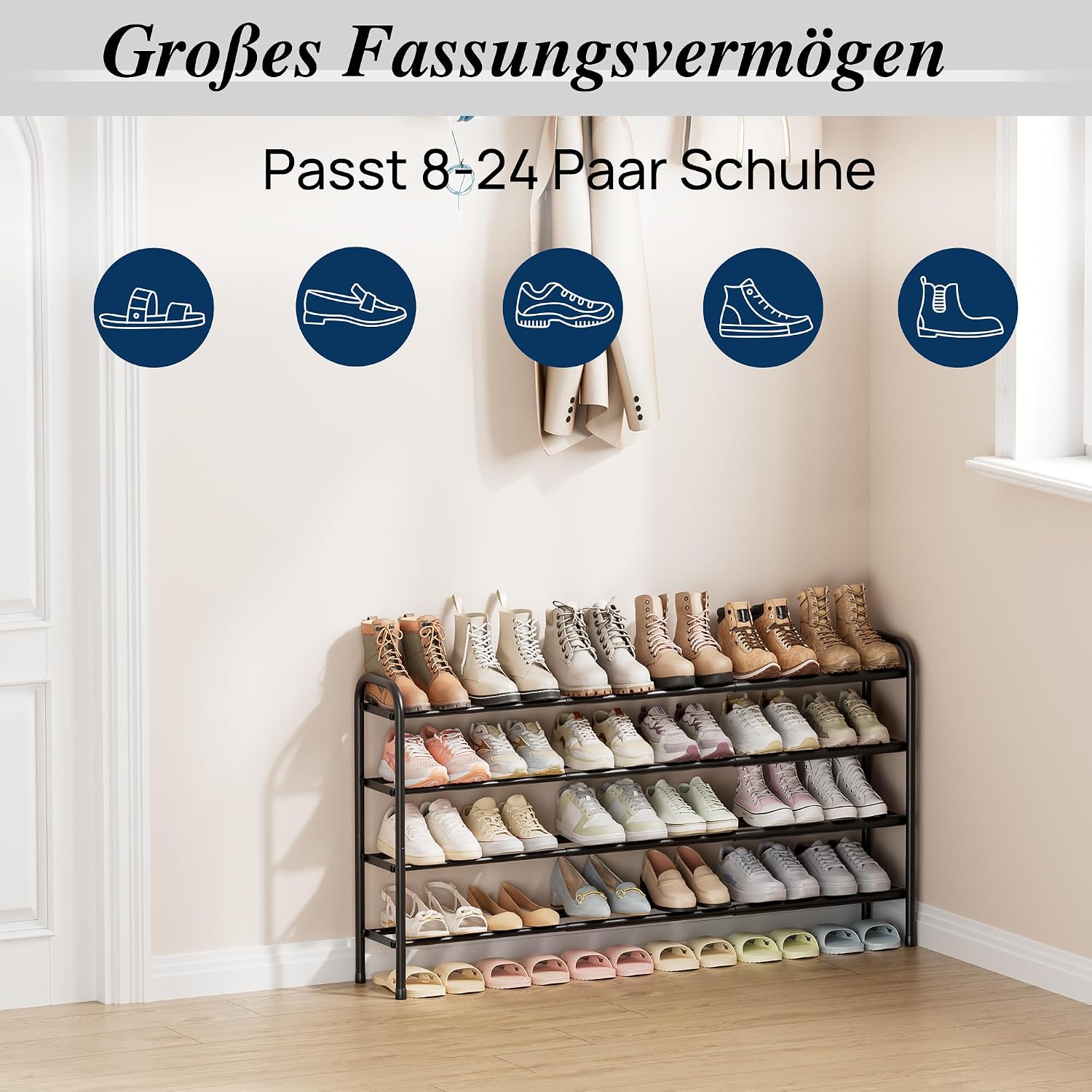 Thumbnail 4 de ENJOYBASICS Schuhregal 45 bis 118 cm