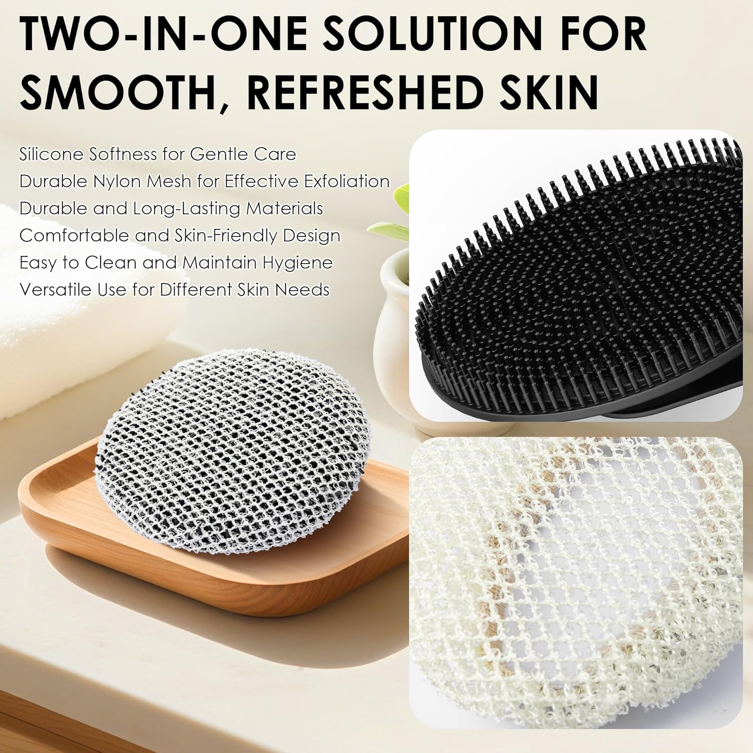 Thumbnail 4 de INNERNEED Food-Grade Silicone Body Scrubber: Gentle Cleaning with Exfoliating Mesh