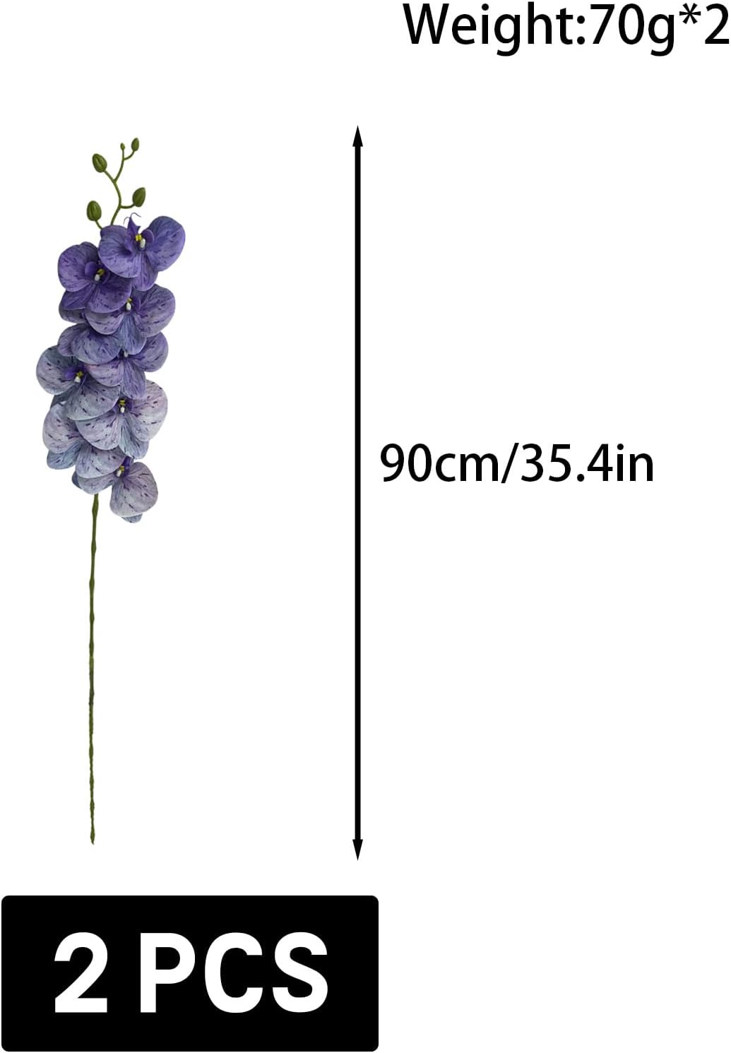 Detalle de Astylishome Large Purple Faux Flowers (2-Pack) for Indoors