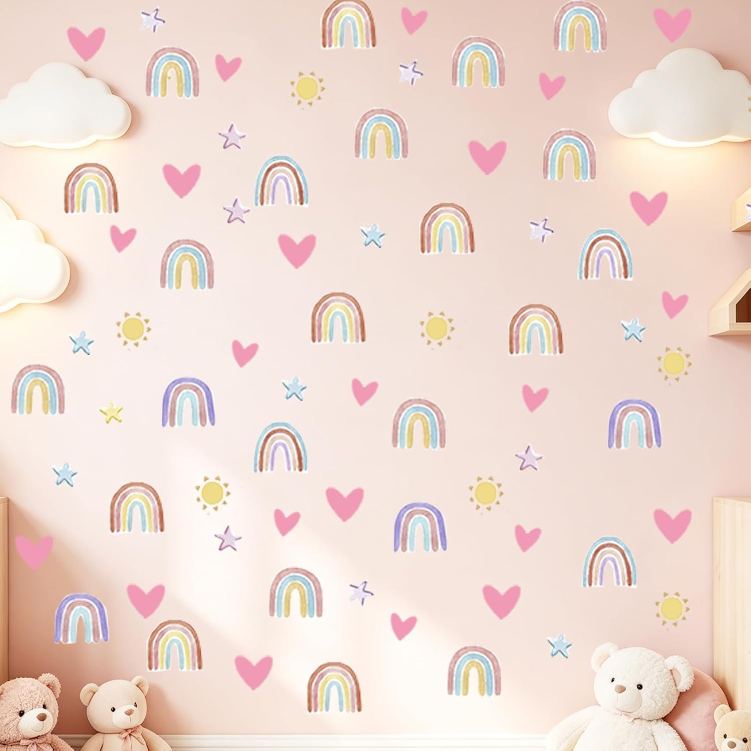 Detalle de Rainbow Wall Decals, 123 Pieces