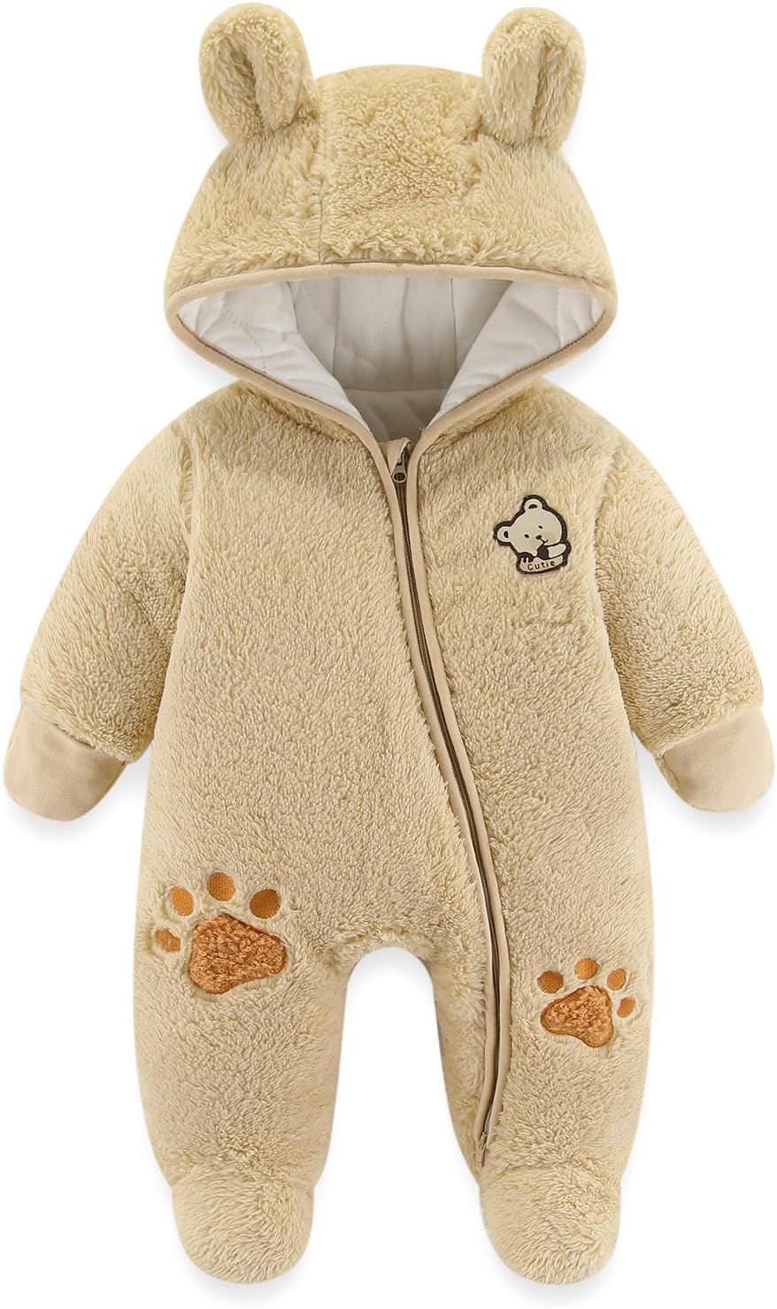 Thumbnail 6 de JiAmy Newborn Winter Hooded Romper 0-12m