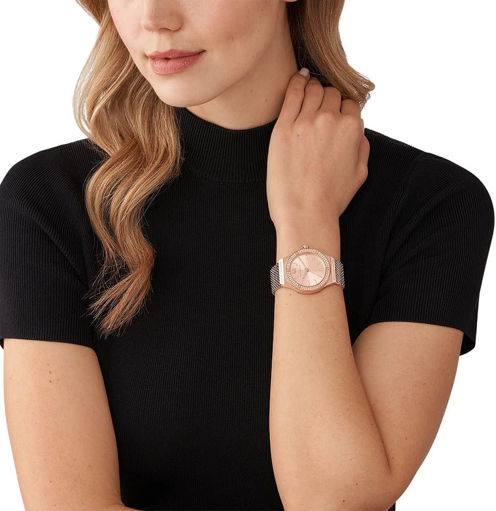 Thumbnail 1 de Michael Kors Lennox Orologio da Donna – Movimento Quarzo, Cassa in Acciaio Rosa e Cinturino in Acciaio Inossidabile