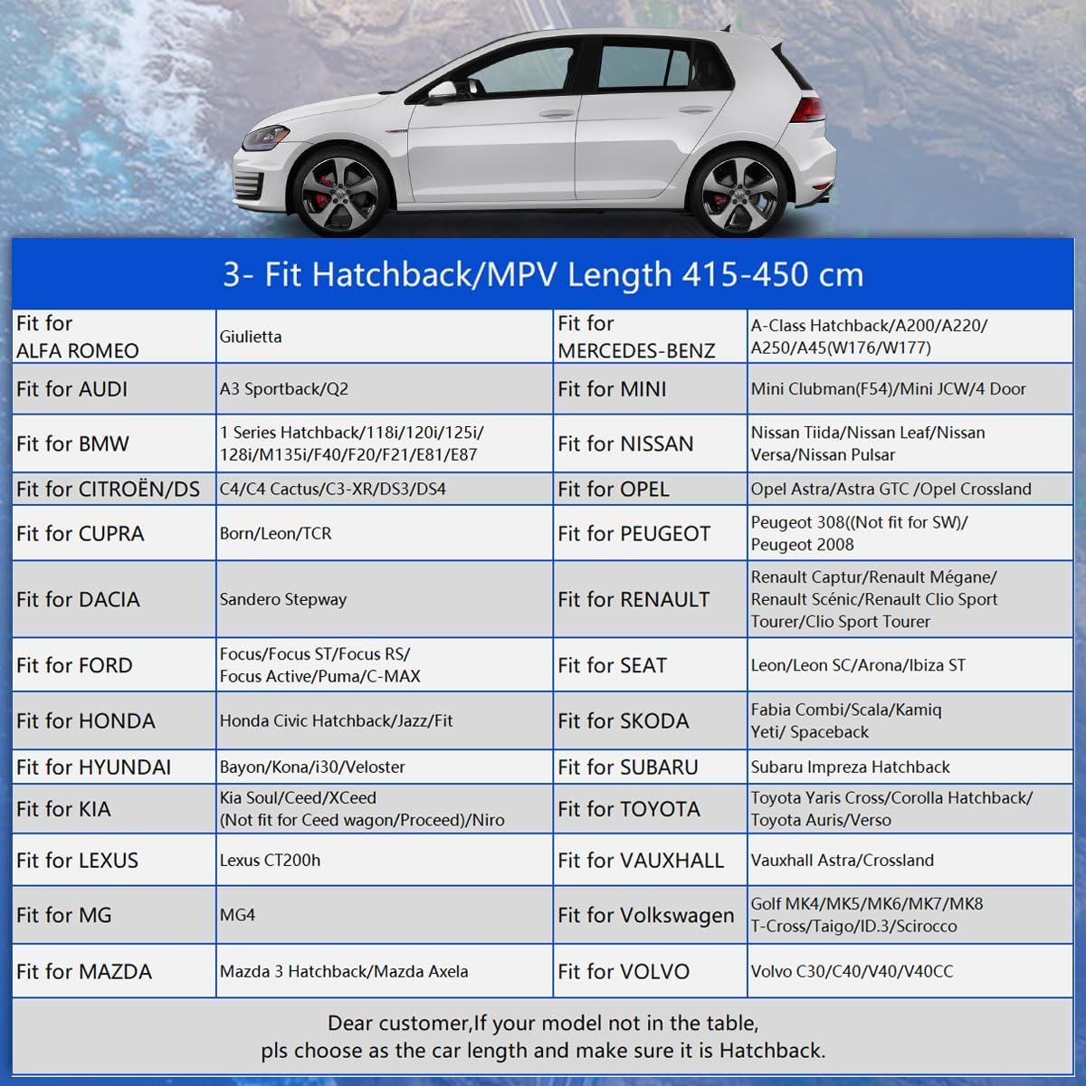 Thumbnail 6 de Gunhyi Bâche Voiture Extérieure Respirante et Étanche (415–450 cm) – Protection tout temps