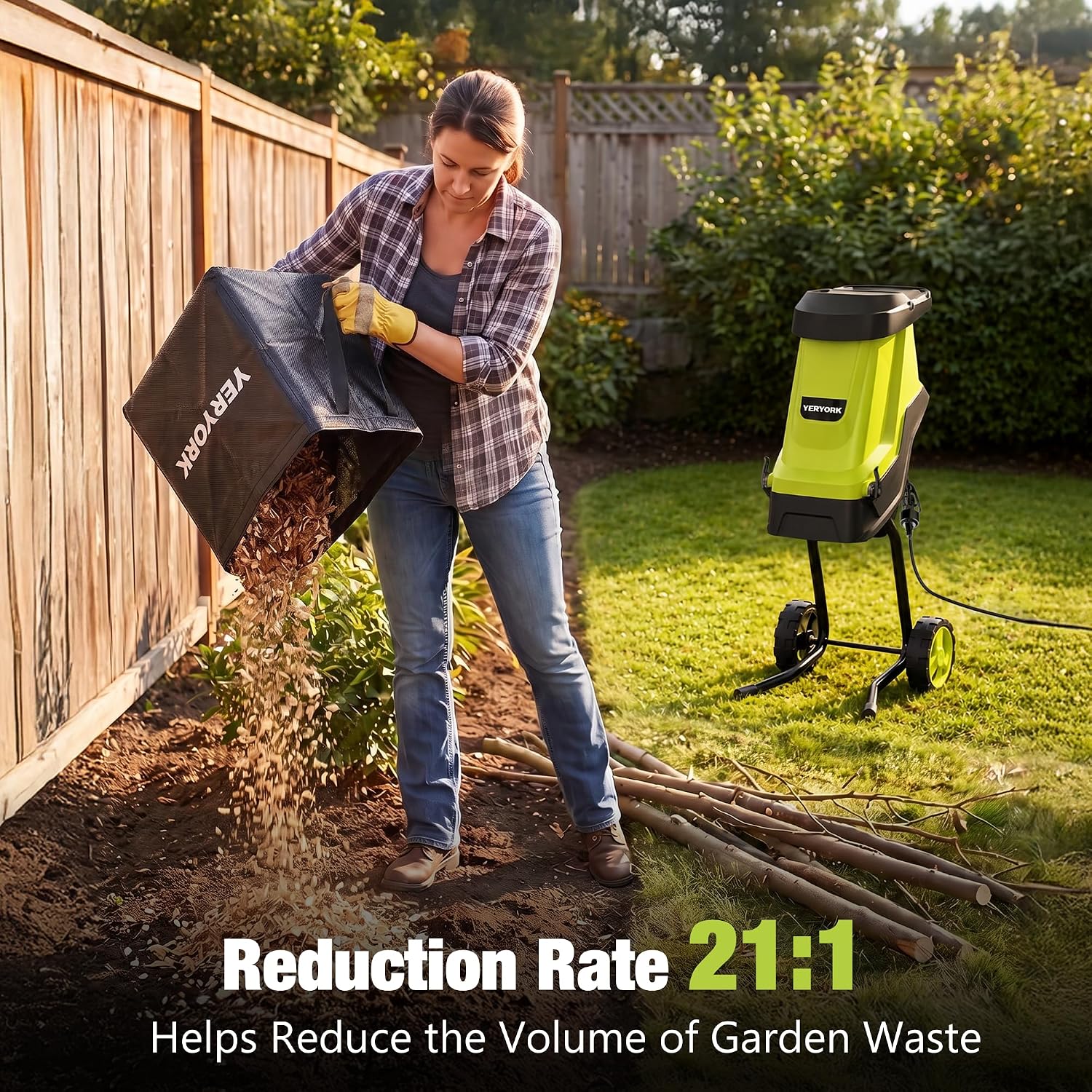 Thumbnail 4 de Yeryork Electric Wood Chipper 1.8-Inch Capacity