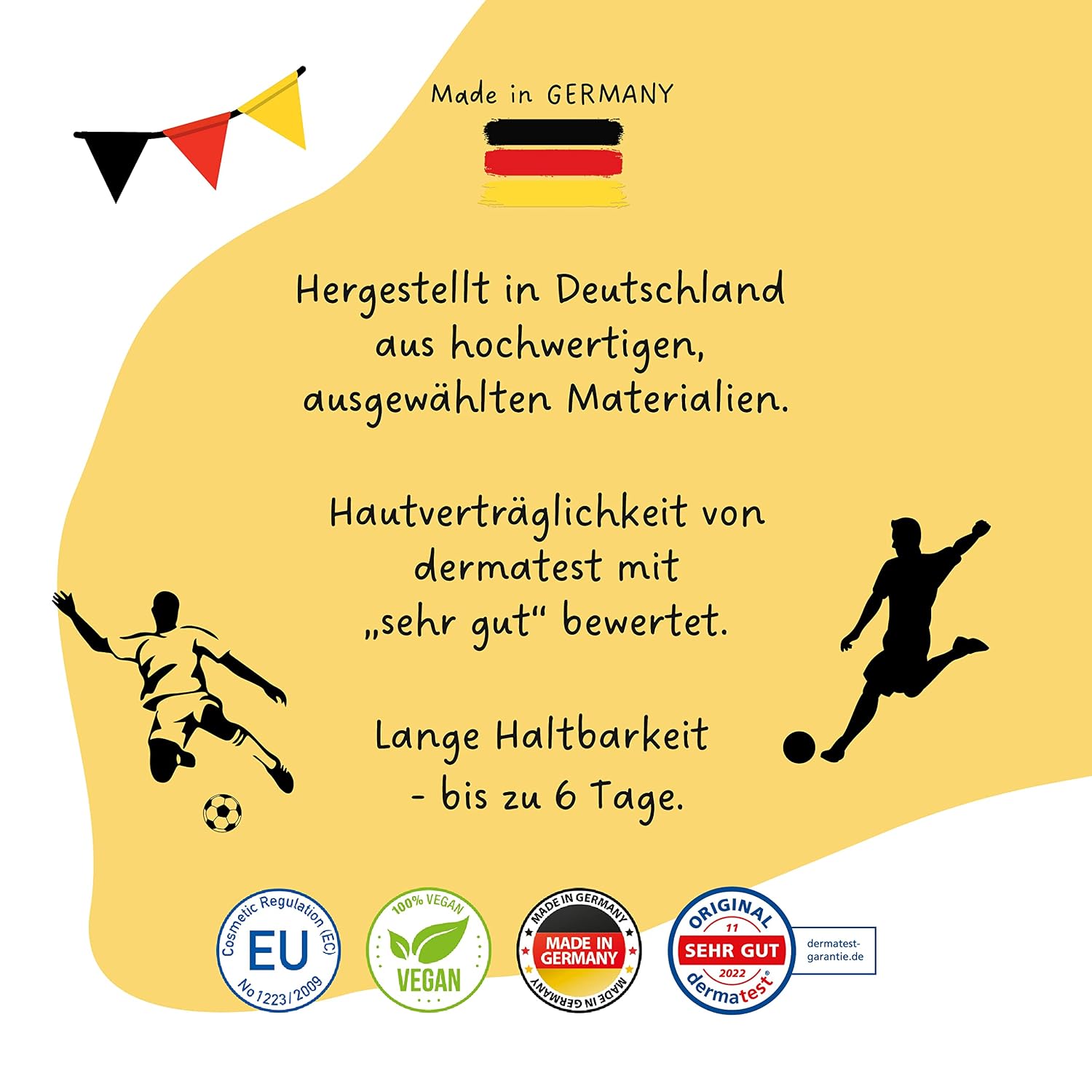 Thumbnail 2 de Papierdrachen 100 Metallic Tattoos – Glitzer-Tattoos für Deutschland-Fans, vegan & geprüft