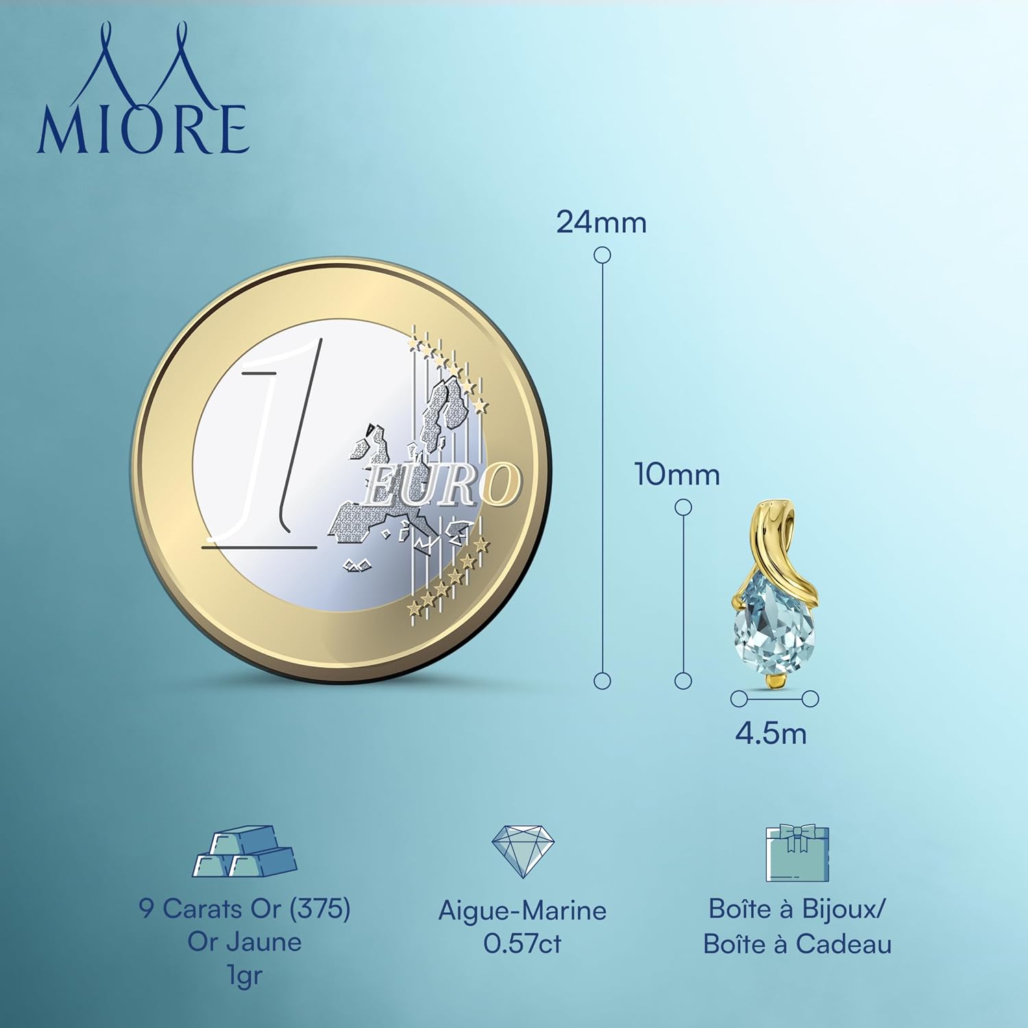 Detalle de MIORE MG9274N boucles dâoreilles 0,75 ct đ