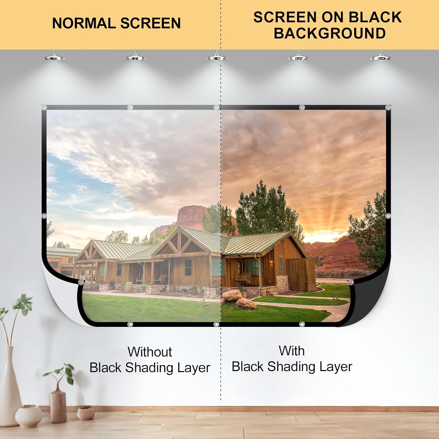Thumbnail 2 de XINLEMY Foldable 120-inch 16:9 Projector Screen (black back, anti-crease, portable)