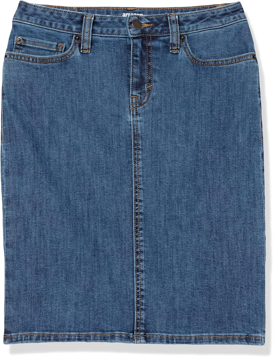 Thumbnail 5 de Amazon Essentials Damen Jeansrock mit 5 Taschen und Stretchanteil (60,3 cm) – klassischer Five-Pocket-Style