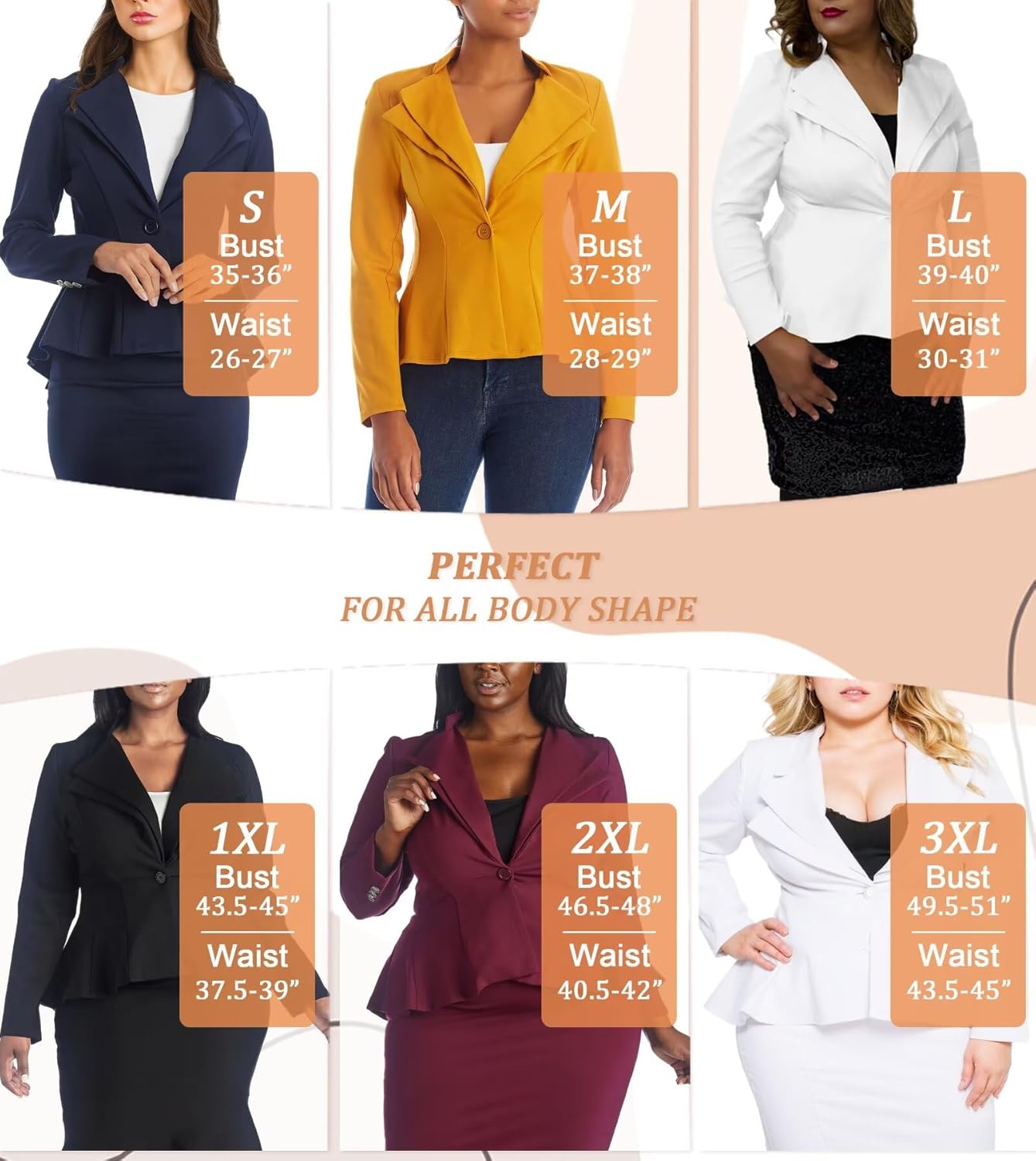 Detalle 2 de Hybrid & Company Women's Double Lapel Blazer 1X
