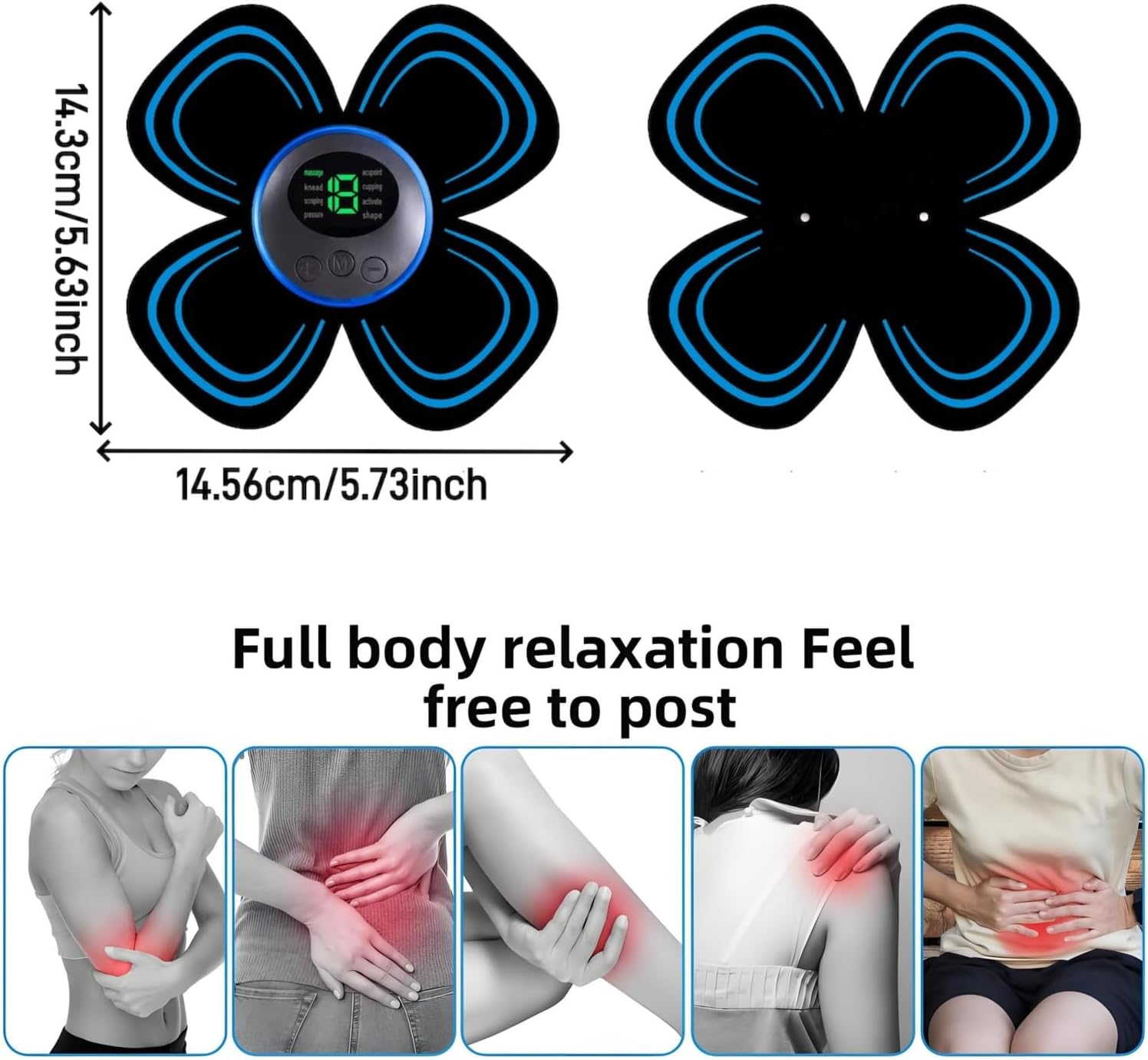 Detalle de TENS EMS pain relief machine, 19 levels