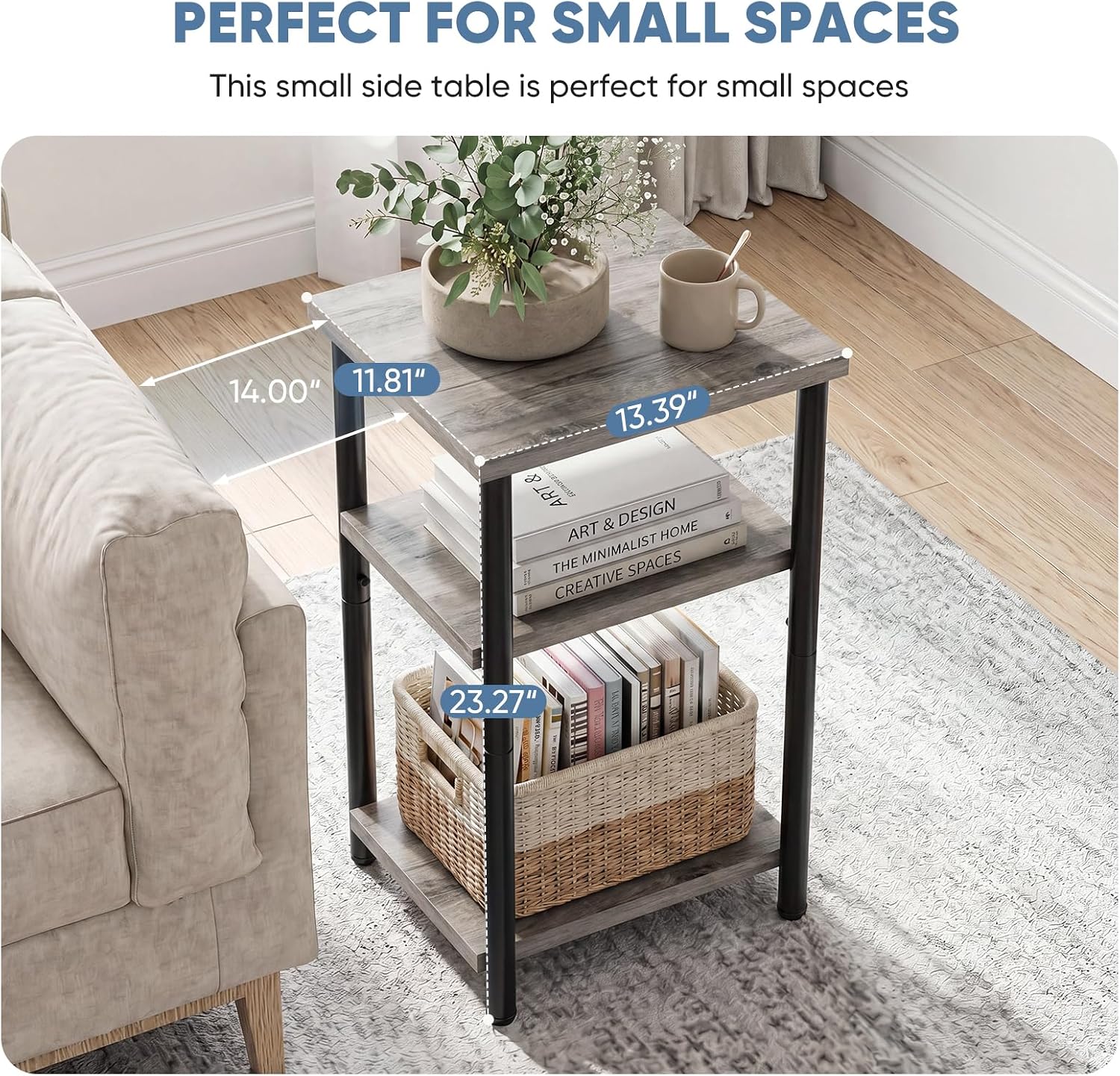 Detalle de DUMOS Side Table with Metal Frame