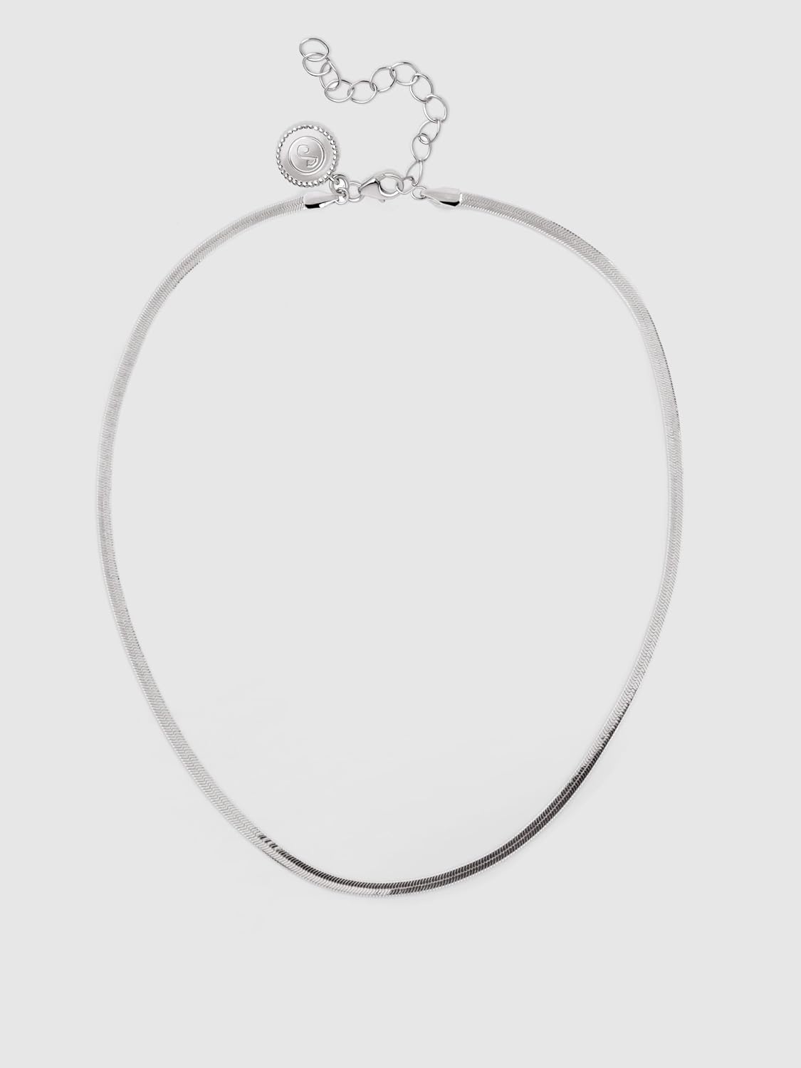 Detalle de SINGULARU Collier Lisse S. Acier inoxydable ou plaqué or 18 Kt – Chaîne plate 40 cm + rallonge