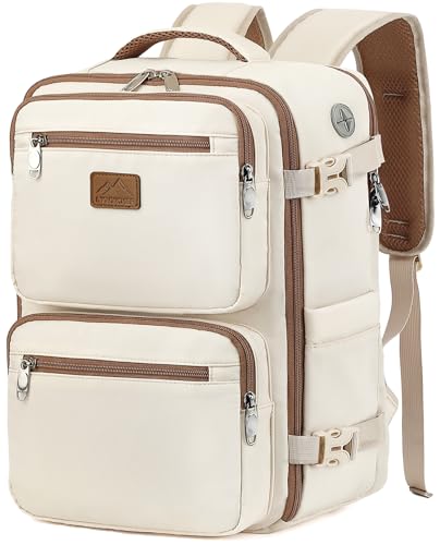 Detalle de Mochila LYNXCHER 40x30x20 cm — 24 L, cabina de avión Aprobada, 15,6" portátil, Beige