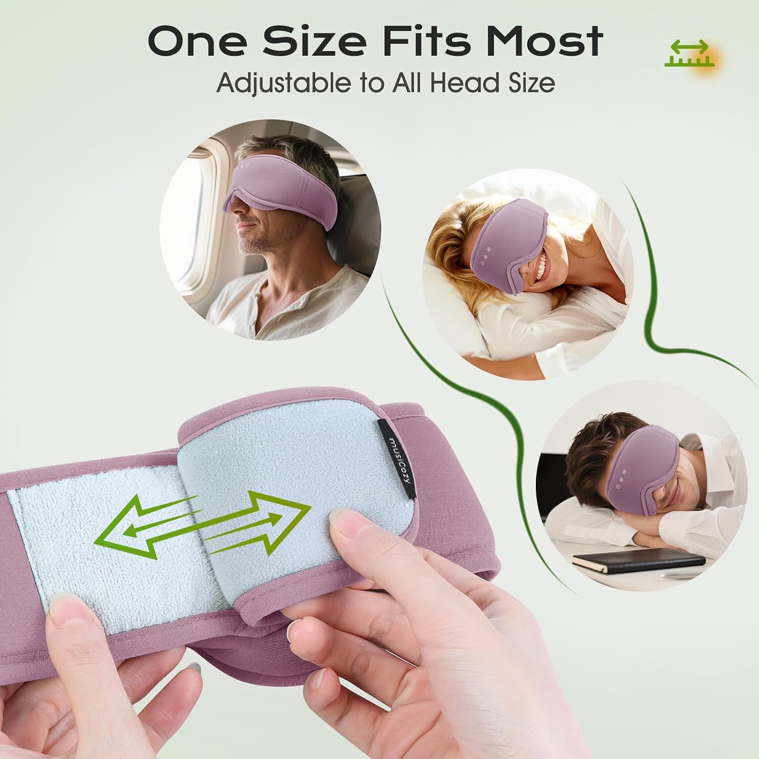 Thumbnail 6 de MUSICOZY Sleep Mask Headphones – Bamboo Cotton, Zero-Pressure Eye Mask with Bluetooth 5.4