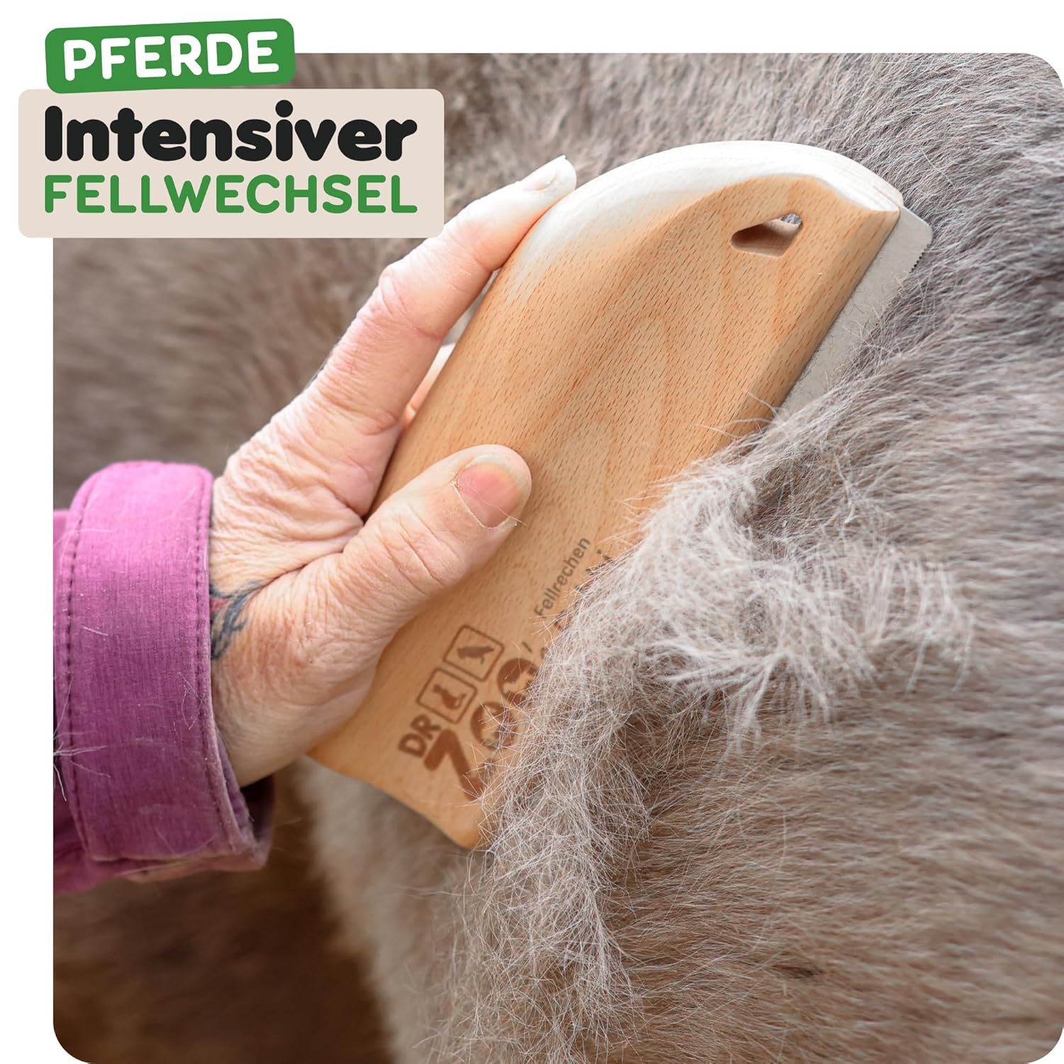 Thumbnail 1 de DR Zoo Pferdestriegel Robbi Edelstahl