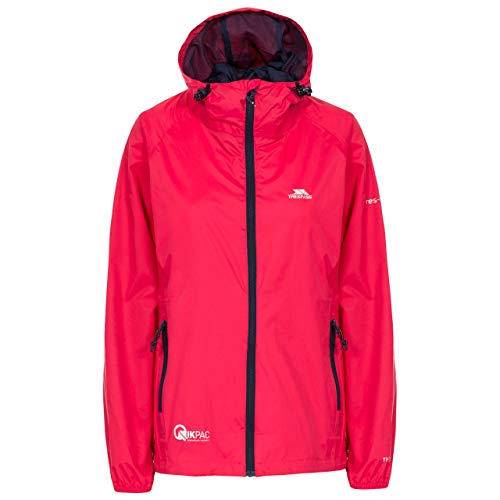 Thumbnail 2 de Trespass Womens Waterproof Packaway Jacket Qikpac Raspberry (Size 8)