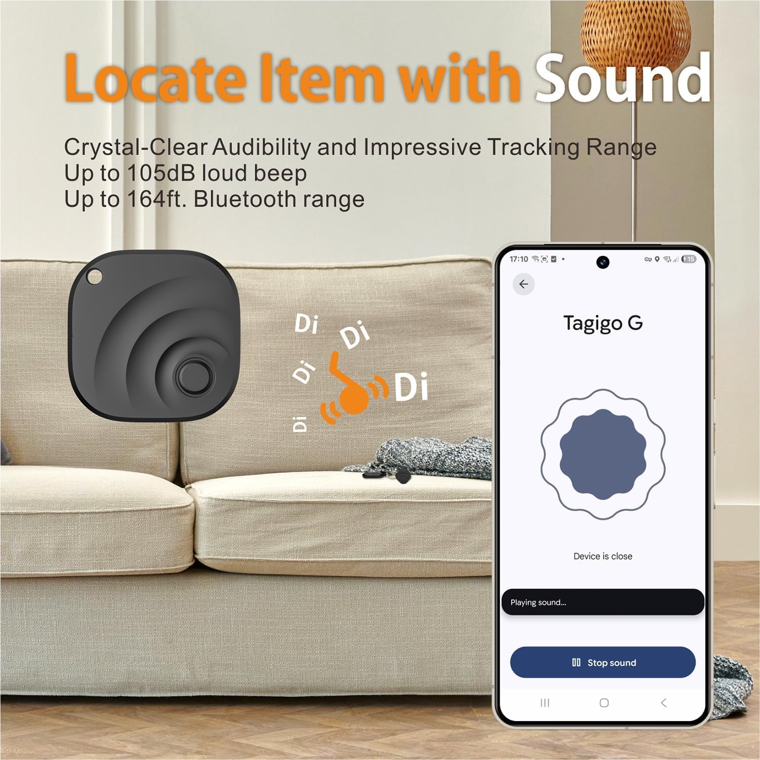Detalle de Reyke Tracker Android: Smart Tag compatibile con Google Find My, set da 4 pezzi