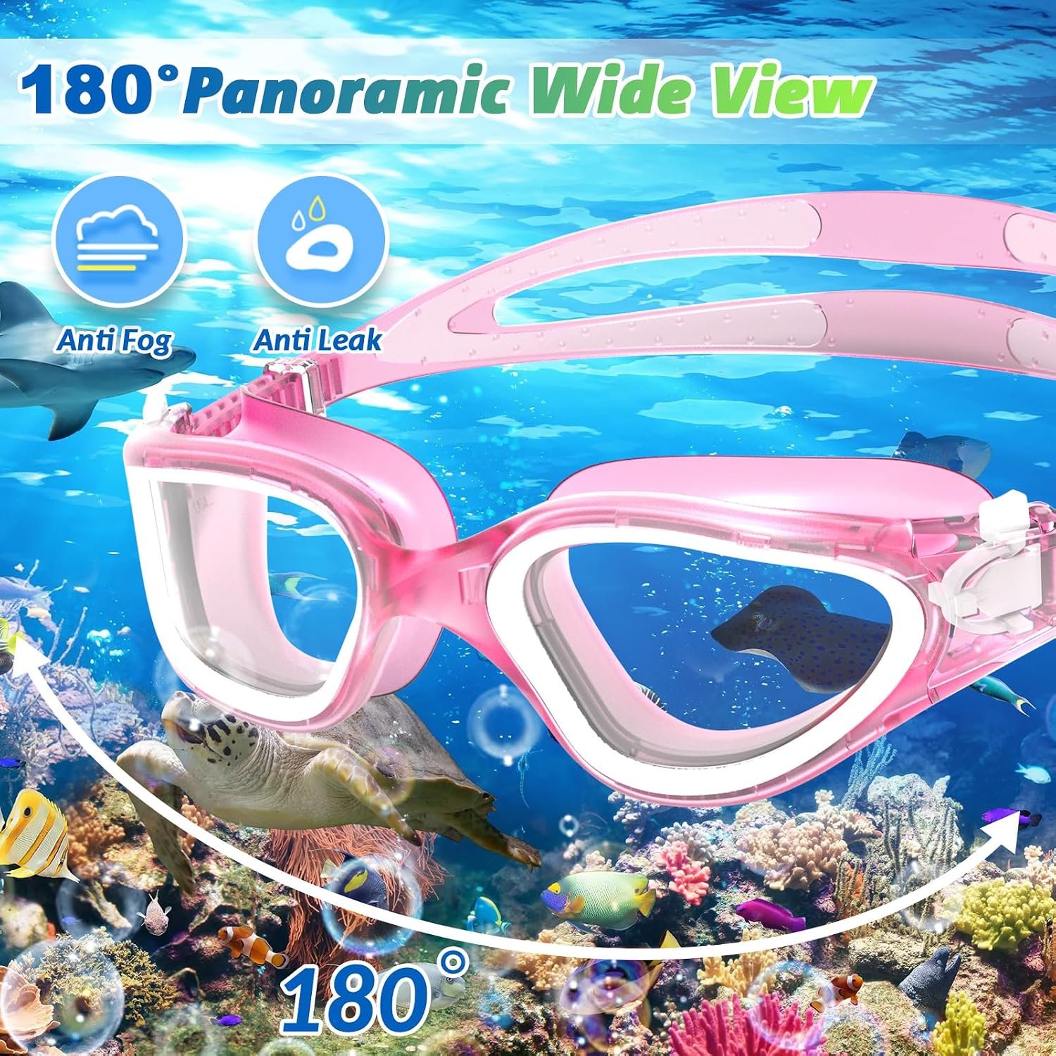 Detalle de HotSrace Swim Goggles 180° anti-fog