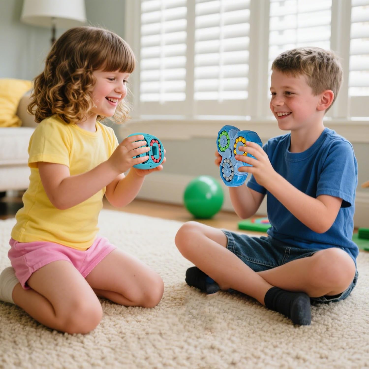 Detalle de EACHHAHA 2 Pieces Magic Beans Set — Rotating Cube Puzzle for Mind, Hands and Focus