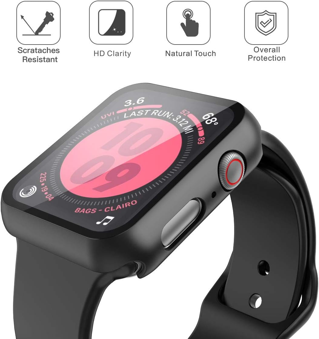 Thumbnail 2 de Piuellia 2‑Pack Black Hard Case for Apple Watch 40mm