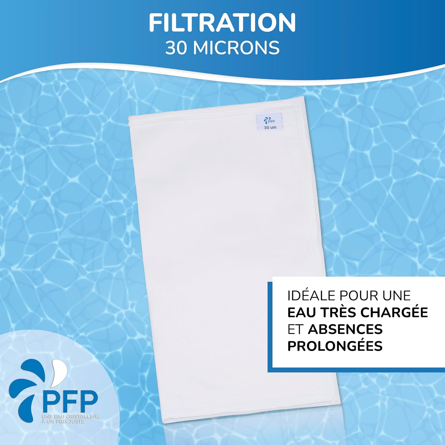 Thumbnail 1 de Poche Filtrante PFP Compatible Desjoyaux – Lot de 2, 30 Microns, Eau Chargée