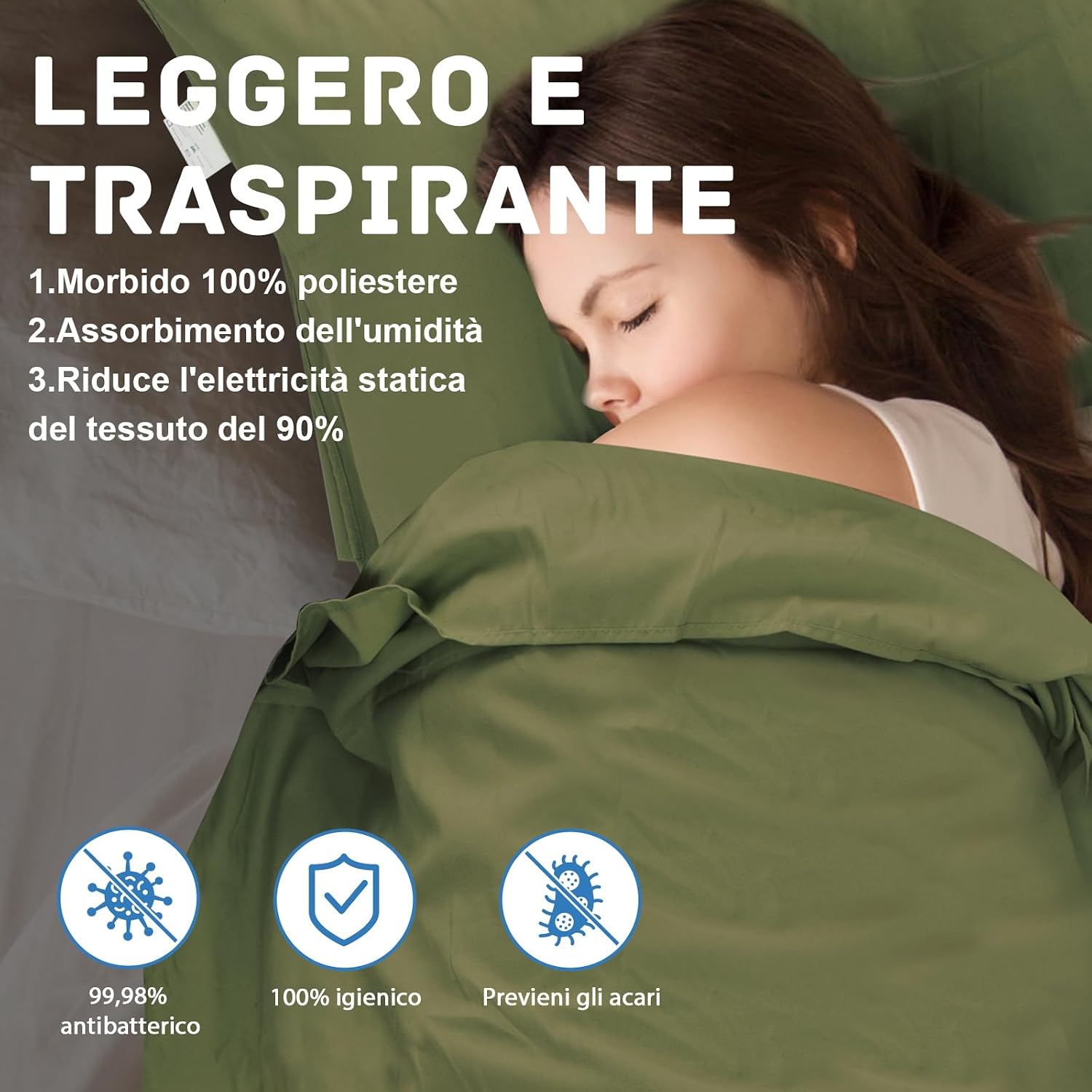 Detalle de JAICOM sacco lenzuolo 220x90 per viaggi