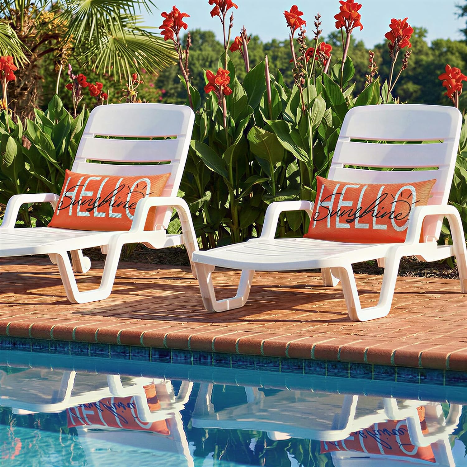 Detalle 2 de Lewondr Outdoor Pillow Covers, 12×20 in