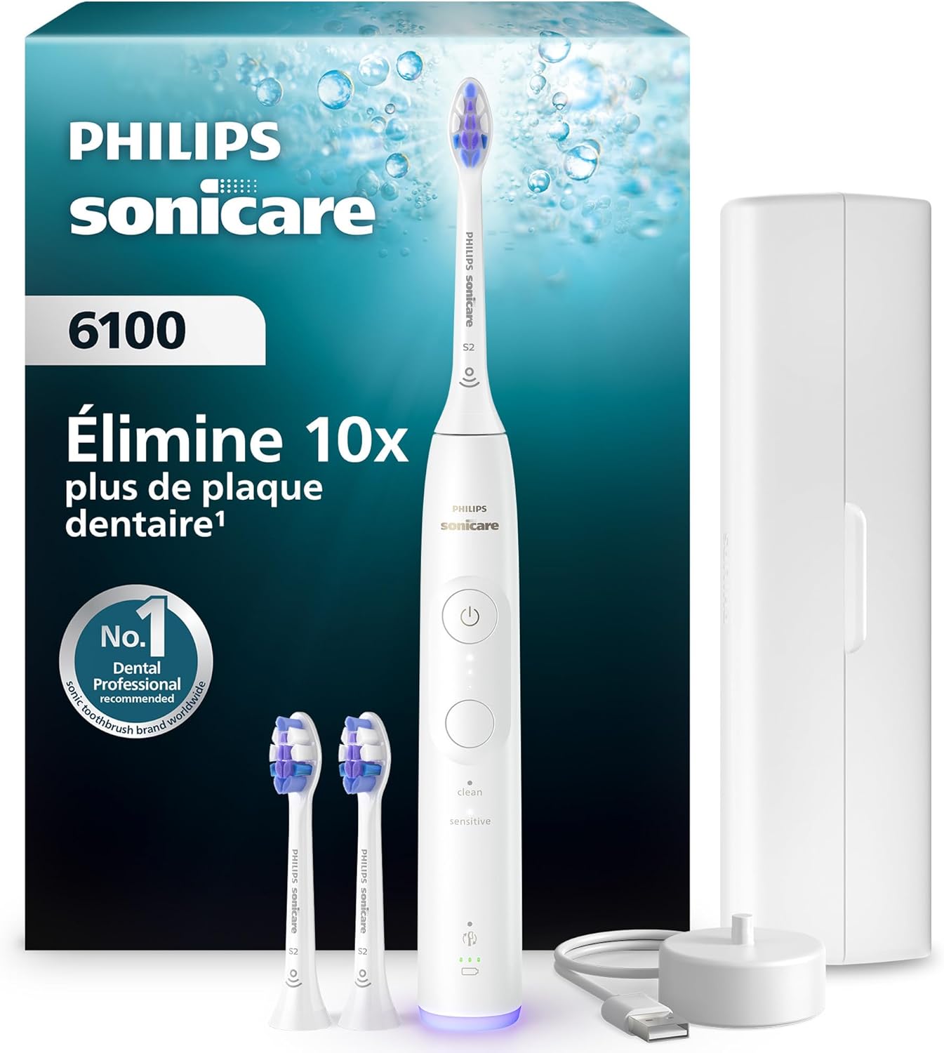 Detalle de Philips Sonicare 6100 brosse sonique 62 000 🪥