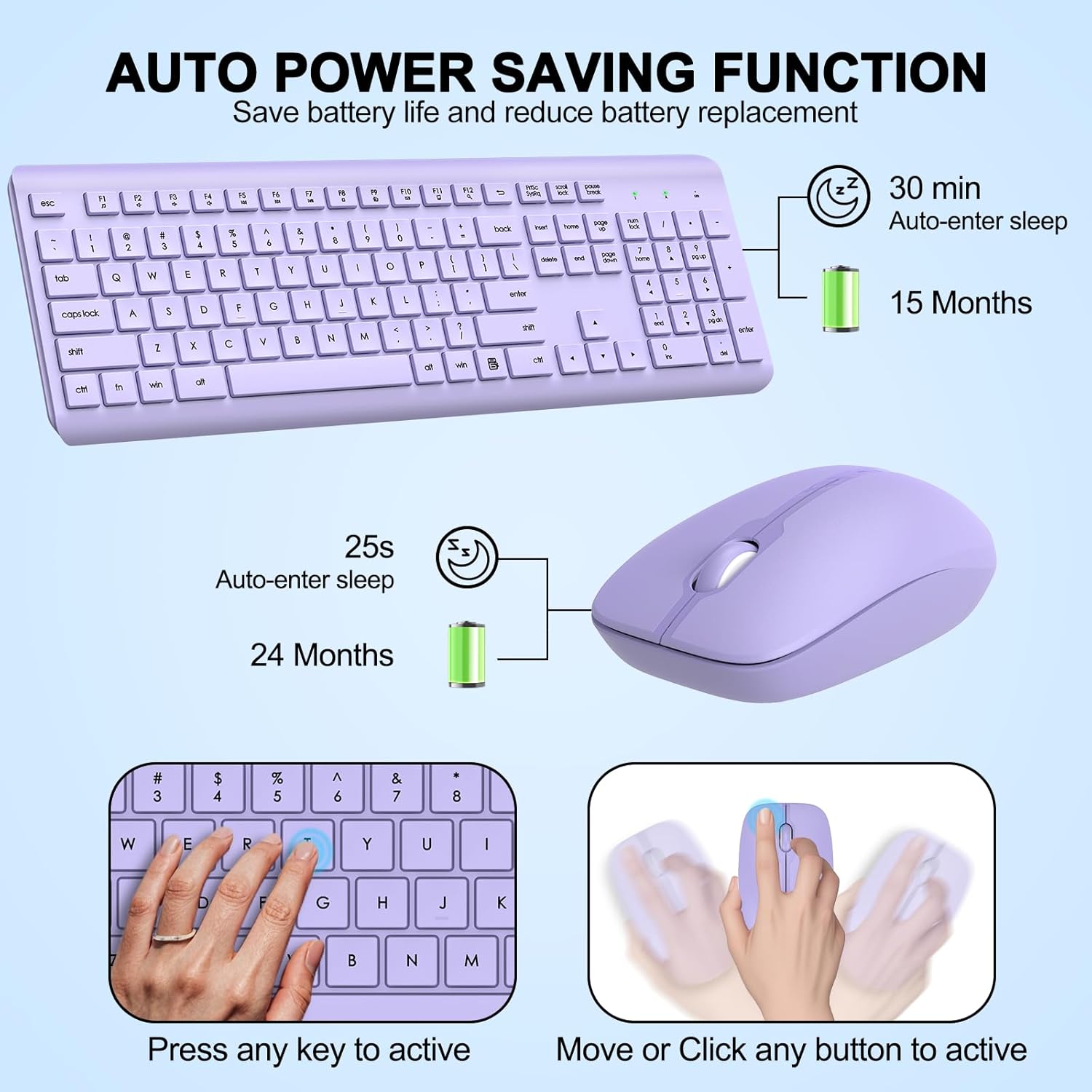 Detalle de Wireless Keyboard and Mouse Combo, Full-Size